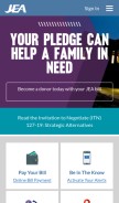 How jea.com looks like on a mobile device such as an iPhone.