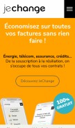 How jechange.fr looks like on a mobile device such as an iPhone.