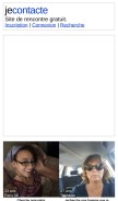 How jecontacte.com looks like on a mobile device such as an iPhone.