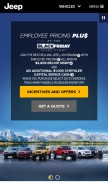 How jeep.com looks like on a mobile device such as an iPhone.