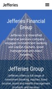 How jefferies.com looks like on a mobile device such as an iPhone.