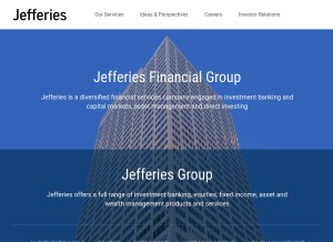 How jefferies.com looks like on a tablet such as an iPad.