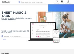 How jellynote.com looks like on a tablet such as an iPad.