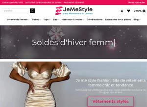 How jemestyle.com looks like on a tablet such as an iPad.