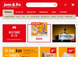 How jemogfix.dk looks like on a tablet such as an iPad.