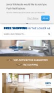 How jencowholesale.com looks like on a mobile device such as an iPhone.
