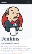 How jenkins.io looks like on a mobile device such as an iPhone.