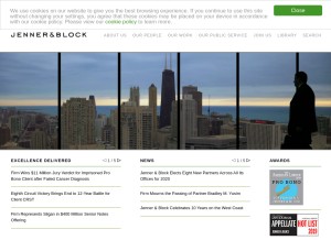 How jenner.com looks like on a tablet such as an iPad.