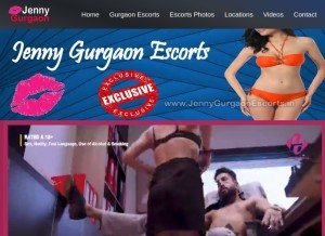 How jennygurgaonescorts.in looks like on a tablet such as an iPad.