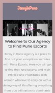 How jennyinpune.in looks like on a mobile device such as an iPhone.