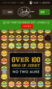 How jerky.com looks like on a mobile device such as an iPhone.