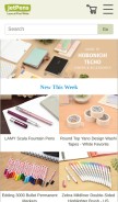 How jetpens.com looks like on a mobile device such as an iPhone.