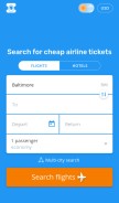 How jetradar.com looks like on a mobile device such as an iPhone.