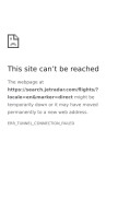 How jetradar.sg looks like on a mobile device such as an iPhone.