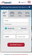How jetsmart.com looks like on a mobile device such as an iPhone.