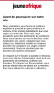 How jeuneafrique.com looks like on a mobile device such as an iPhone.