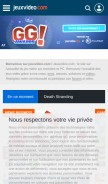 How jeuxvideo.com looks like on a mobile device such as an iPhone.