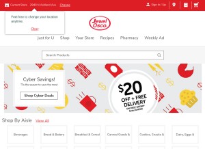 How jewelosco.com looks like on a tablet such as an iPad.