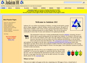 How jewfaq.org looks like on a tablet such as an iPad.
