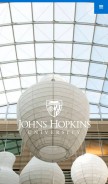 How jhu.edu looks like on a mobile device such as an iPhone.