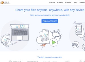 How jianguoyun.com looks like on a tablet such as an iPad.