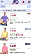 How jiffyshirts.com looks like on a mobile device such as an iPhone.