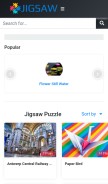 How jigsawpuzzle.io looks like on a mobile device such as an iPhone.