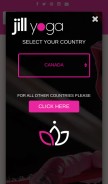 How jillyoga.com looks like on a mobile device such as an iPhone.