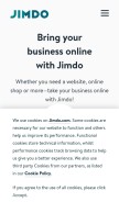 How jimdo.com looks like on a mobile device such as an iPhone.