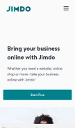 How jimdofree.com looks like on a mobile device such as an iPhone.