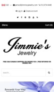 How jimmiesjewelry.com looks like on a mobile device such as an iPhone.