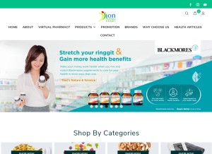 How jionpharmacy.com looks like on a tablet such as an iPad.