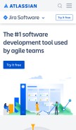 How jira.com looks like on a mobile device such as an iPhone.