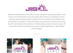 How jisshow.com looks like on a tablet such as an iPad.