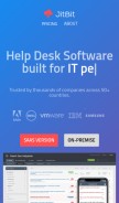 How jitbit.com looks like on a mobile device such as an iPhone.