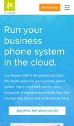 How jive.com looks like on a mobile device such as an iPhone.