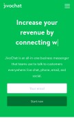 How jivochat.com looks like on a mobile device such as an iPhone.