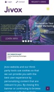 How jivox.com looks like on a mobile device such as an iPhone.