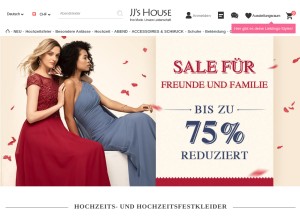 How jjshouse.ch looks like on a tablet such as an iPad.