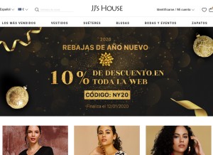 How jjshouse.es looks like on a tablet such as an iPad.