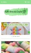 How jlmartsandcrafts.com looks like on a mobile device such as an iPhone.
