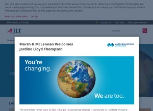 How jltgroup.com looks like on a tablet such as an iPad.