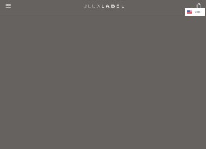 How jluxlabel.com looks like on a tablet such as an iPad.