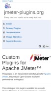 How jmeter-plugins.org looks like on a mobile device such as an iPhone.
