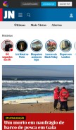 How jn.pt looks like on a mobile device such as an iPhone.