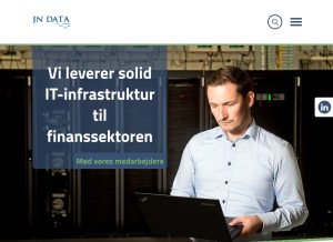 How jndata.dk looks like on a tablet such as an iPad.