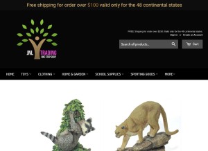 How jnltradinginc.com looks like on a tablet such as an iPad.