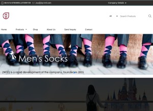 How jny-socks.com looks like on a tablet such as an iPad.