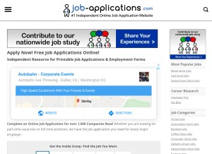 How job-applications.com looks like on a tablet such as an iPad.