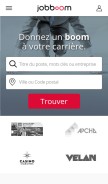 How jobboom.com looks like on a mobile device such as an iPhone.